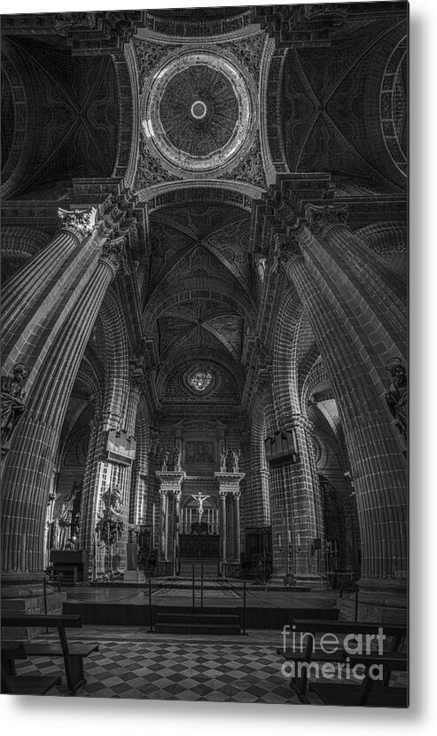 12mm F2 Metal Print featuring the photograph Jerez de la Frontera Cathedral Dome from Inside Cadiz Spain #1 by Pablo Avanzini