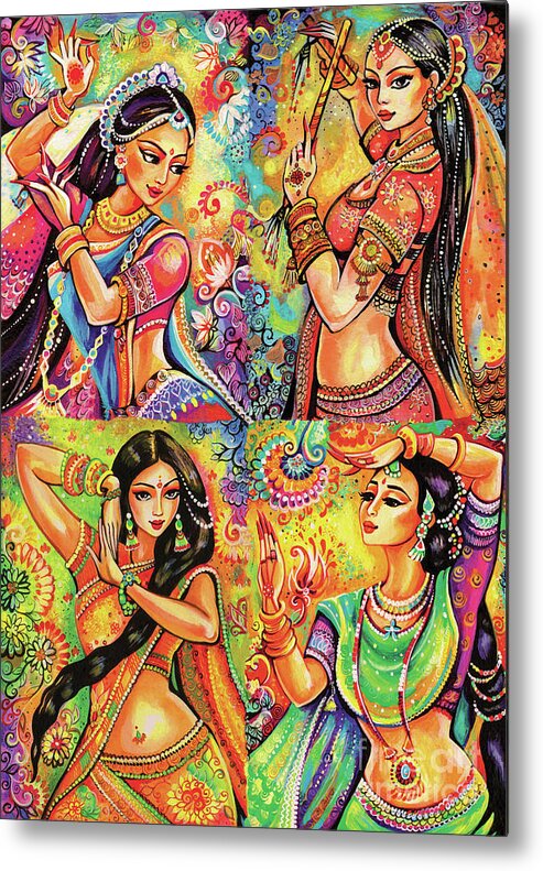 Bollywood Dancer Metal Print featuring the painting Magic of Dance by Eva Campbell