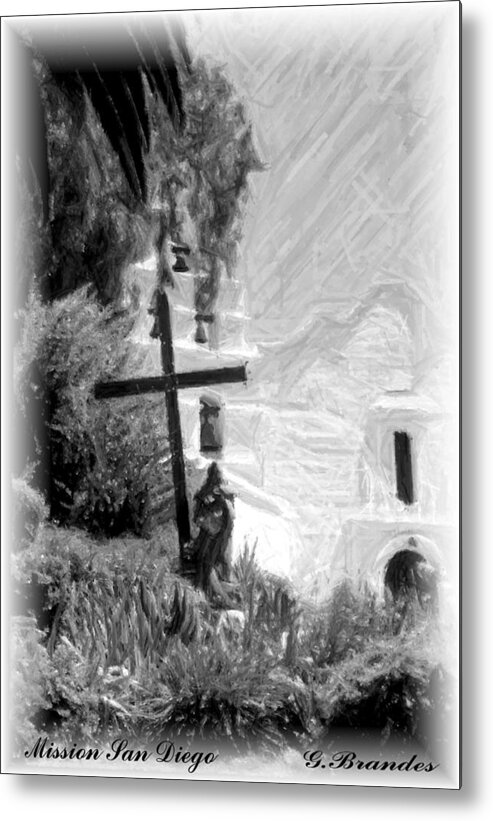 Missions Metal Print featuring the photograph Mission San diego #1 by Gary Brandes