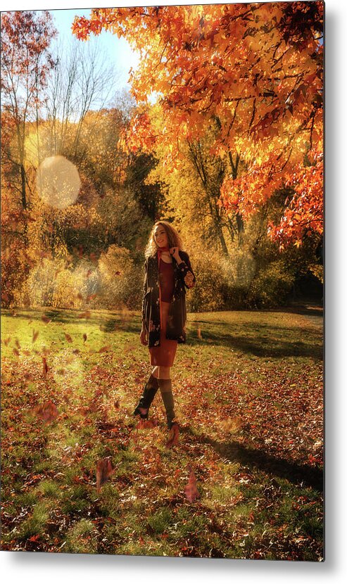 Autumn Metal Print featuring the photograph The day in October #1 by Lilia S