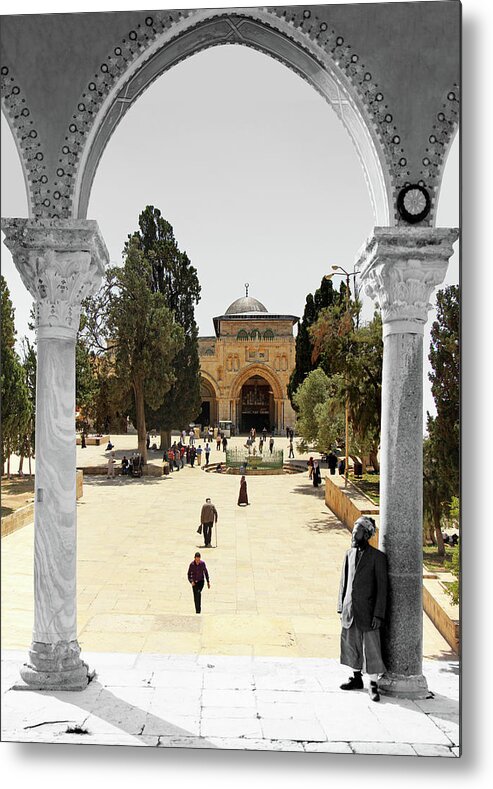 Aqsa Metal Print featuring the photograph The Al Aqsa Mosque by Munir Alawi