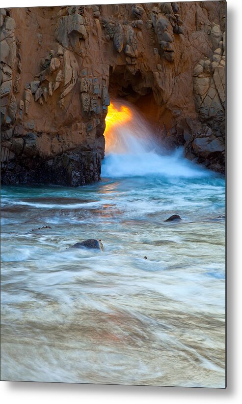 Landscape Metal Print featuring the photograph Water and Fire by Jonathan Nguyen