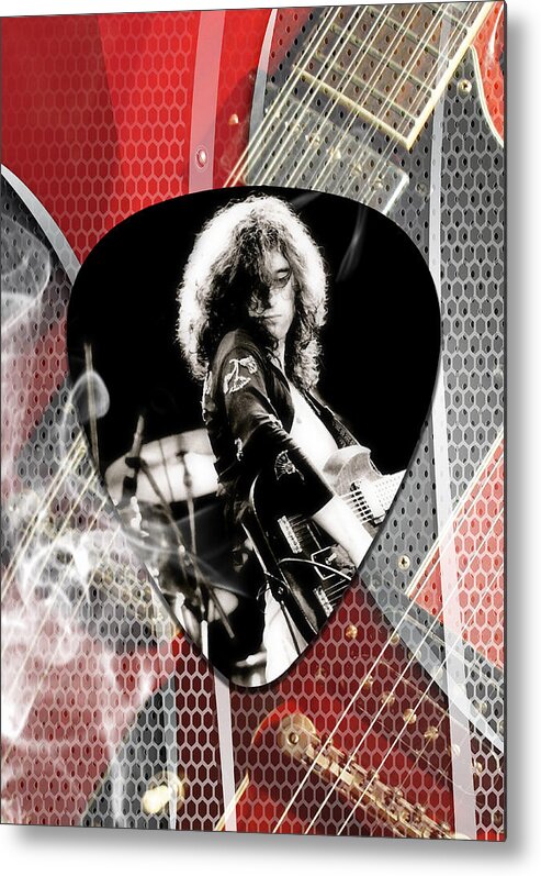 Jimmy Page Metal Print featuring the mixed media Jimmy Page Art #1 by Marvin Blaine