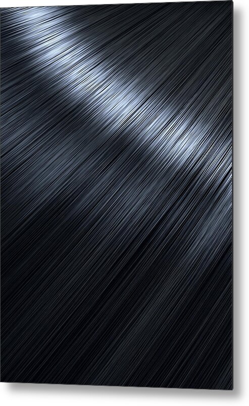 Shiny Black Hair #2 Metal Print