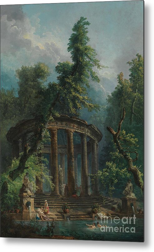 Bathers Metal Print featuring the painting The Bathing Pool by Hubert Robert