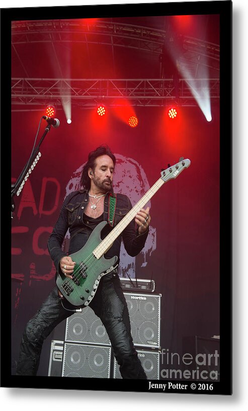 The Dead Daisies At Steelhouse Festival 2016 Marco Mendoza Metal Print featuring the photograph The Dead Daisies #3 by Jenny Potter