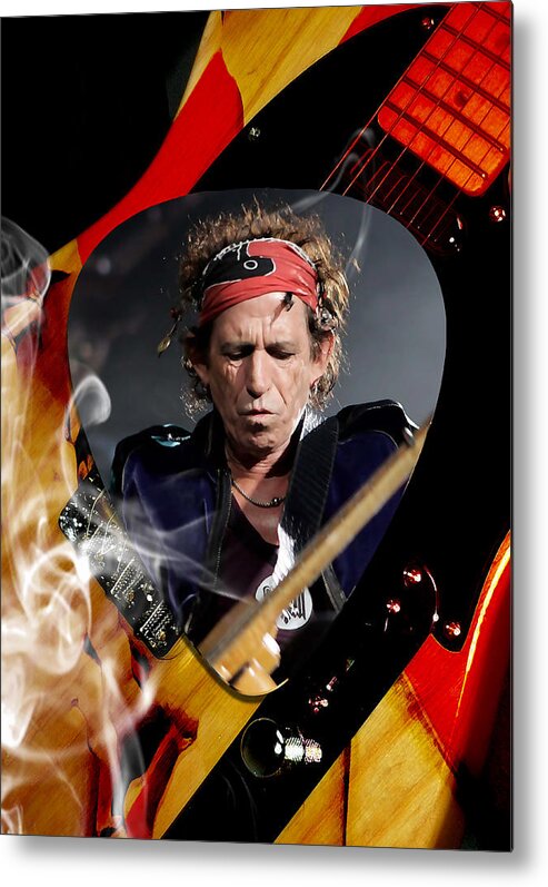 Keith Richards Metal Print featuring the mixed media Keith Richards Art #5 by Marvin Blaine