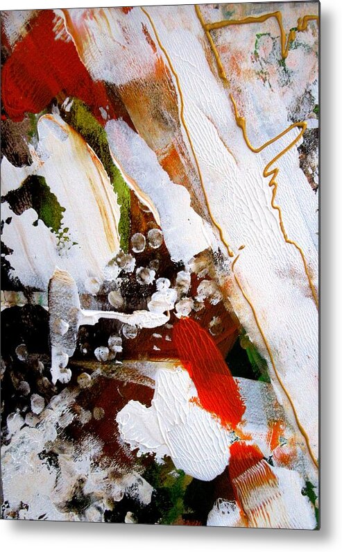 Abstract Metal Print featuring the painting A Change is Coming by Louise Adams