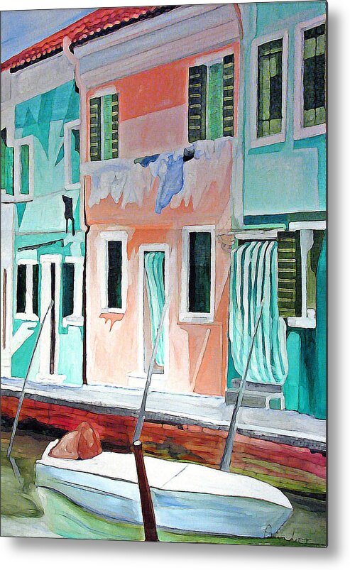Italy Metal Print featuring the painting A Day In Burrano by Patricia Arroyo