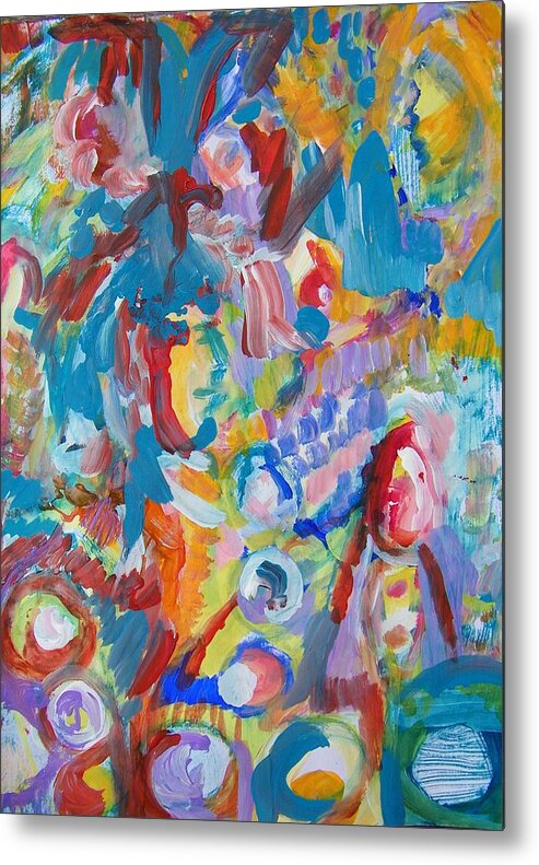 Abstract Metal Print featuring the painting A Gift by Judith Redman