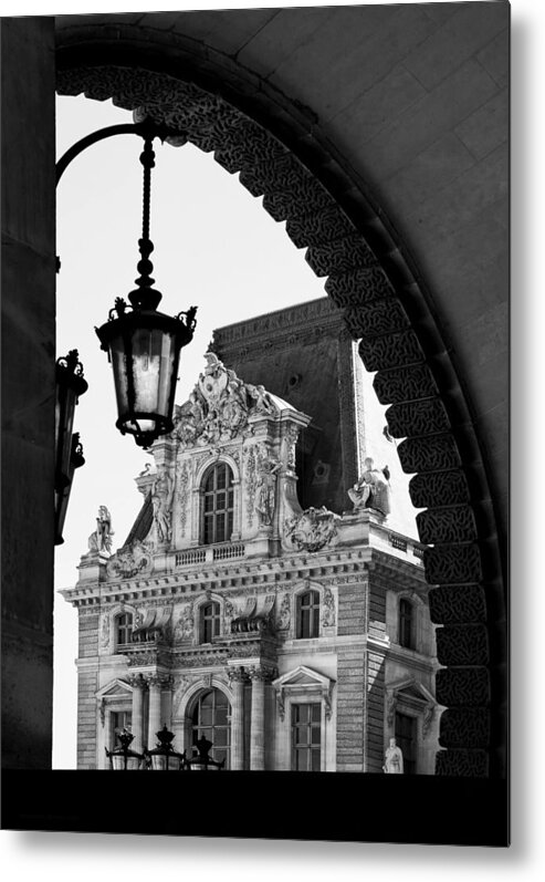 Louvre Metal Print featuring the photograph A Peak to The Louvre by Denise Dube