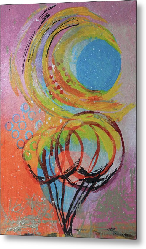 Bright Metal Print featuring the mixed media A Sunny Day by April Burton