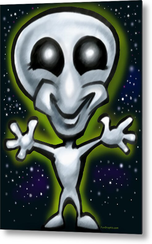 Alien Metal Print featuring the digital art Alien by Kevin Middleton