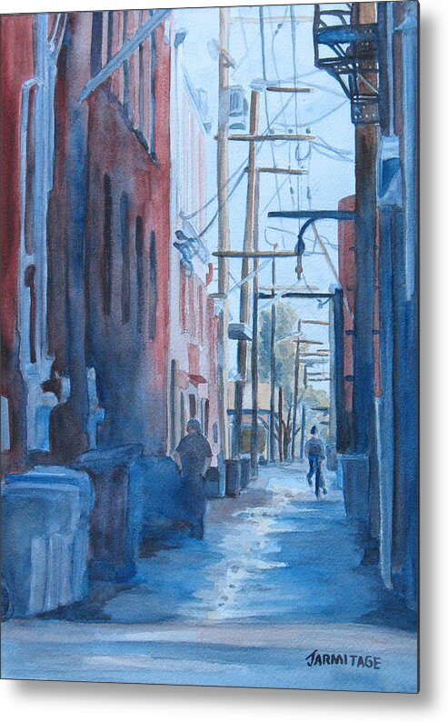 Alley Metal Print featuring the painting Alley Shortcut by Jenny Armitage