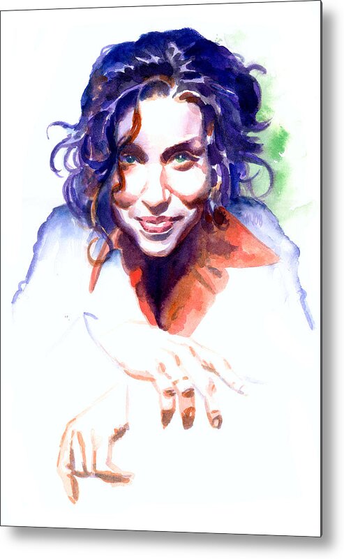 Ani Difranco Metal Print featuring the painting Ani DiFranco by Ken Meyer jr