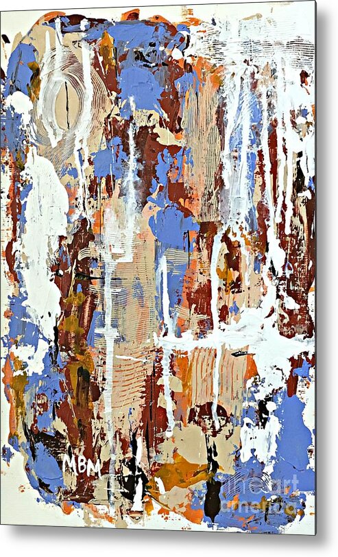 Abstract Art Metal Print featuring the painting Another Rainy Day by Mary Mirabal