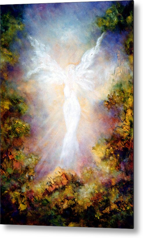 Angel Metal Print featuring the painting Apparition II by Marina Petro