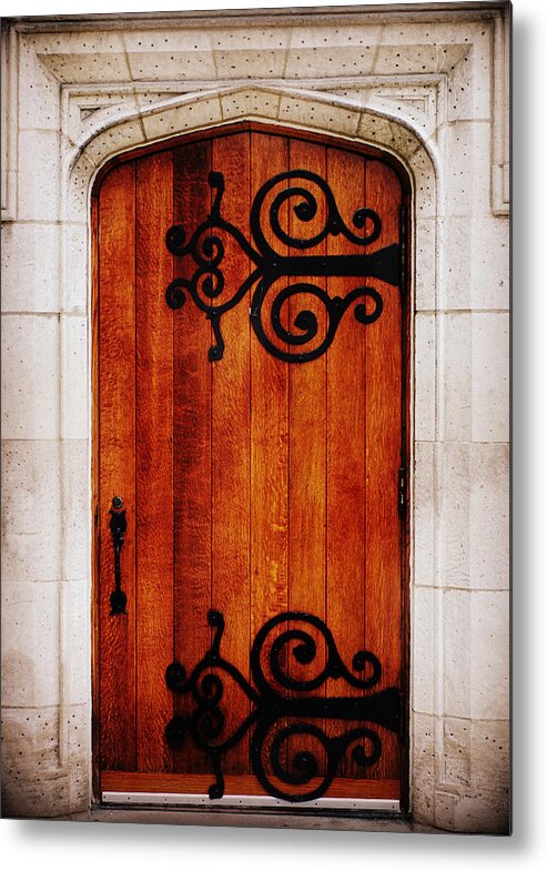 Door Metal Print featuring the photograph Artist Entrance by Linda Mishler