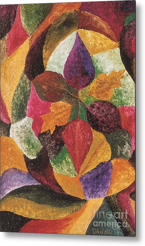 Autumn Metal Print featuring the painting Autumn Leaves I by Ikahl Beckford