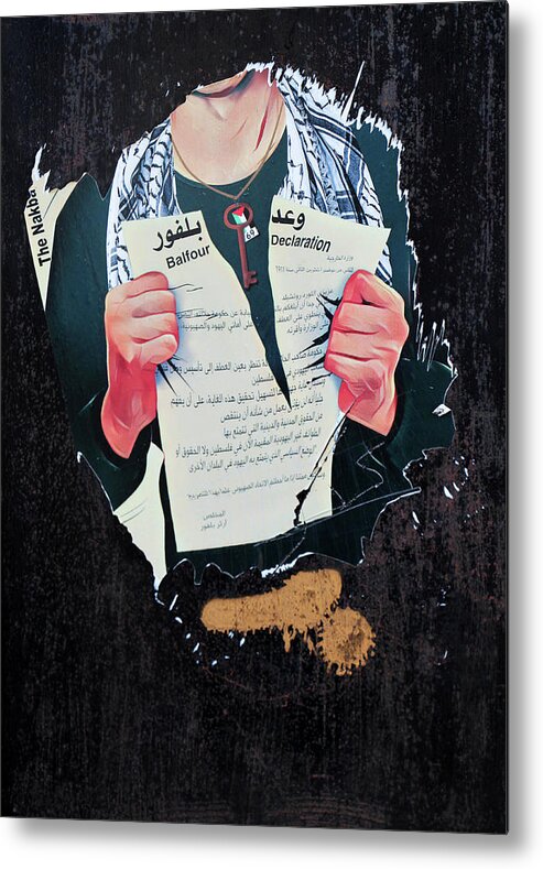 Bethlehem Walls Metal Print featuring the photograph Balfour Declaration by Munir Alawi