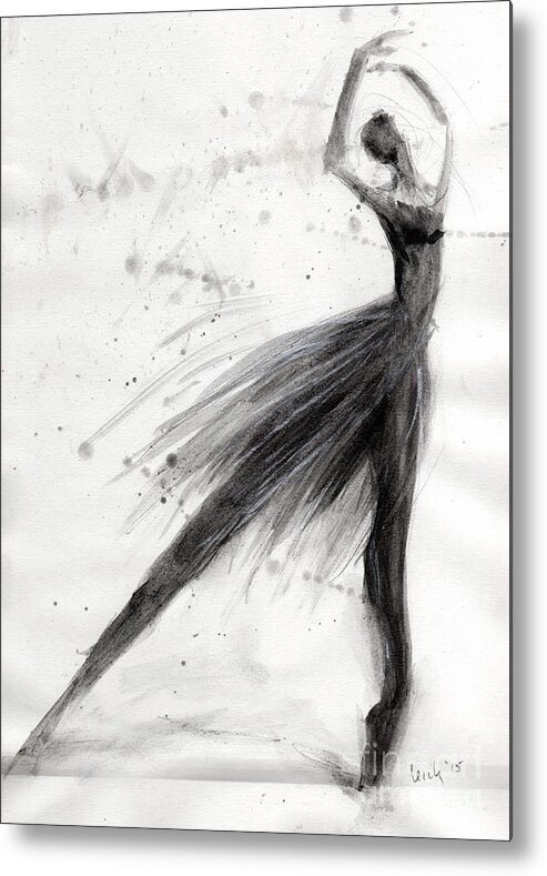 Ballet Metal Print featuring the mixed media Ballet Solo by Cecily Mitchell