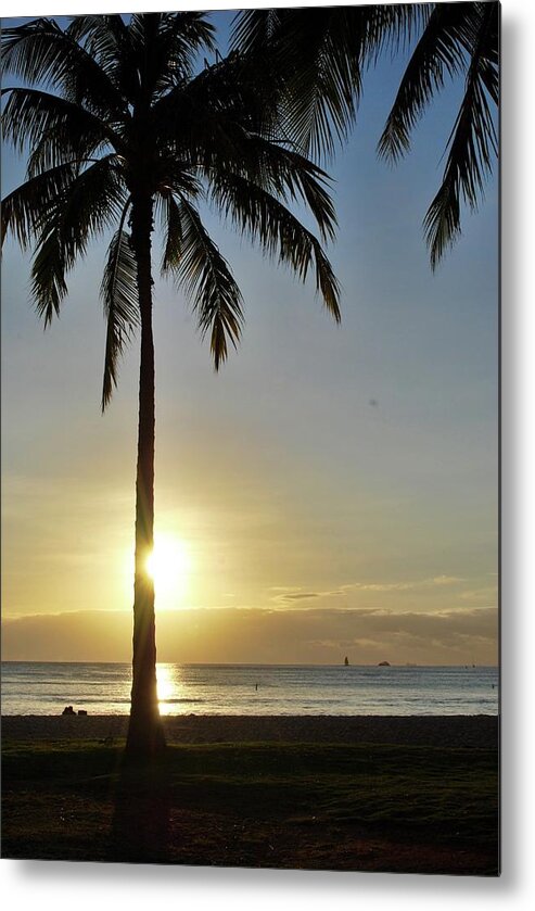 Beach Metal Print featuring the photograph Beach sunset by Amee Cave