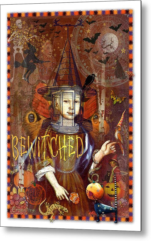Samhain Metal Print featuring the digital art Bewitched by ErnestineGrindal SaraClarke