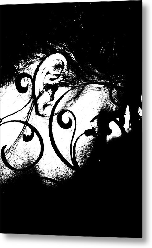 Black And White Photography Metal Print featuring the photograph Black and White by Angela Conway