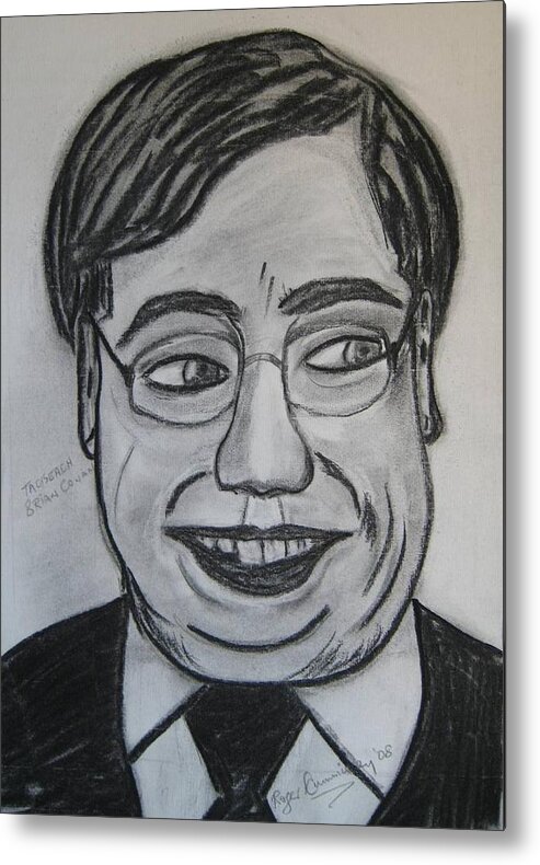 Art Artroger Roger Cummiskey Charcoal Metal Print featuring the painting Brian Cowan by Roger Cummiskey