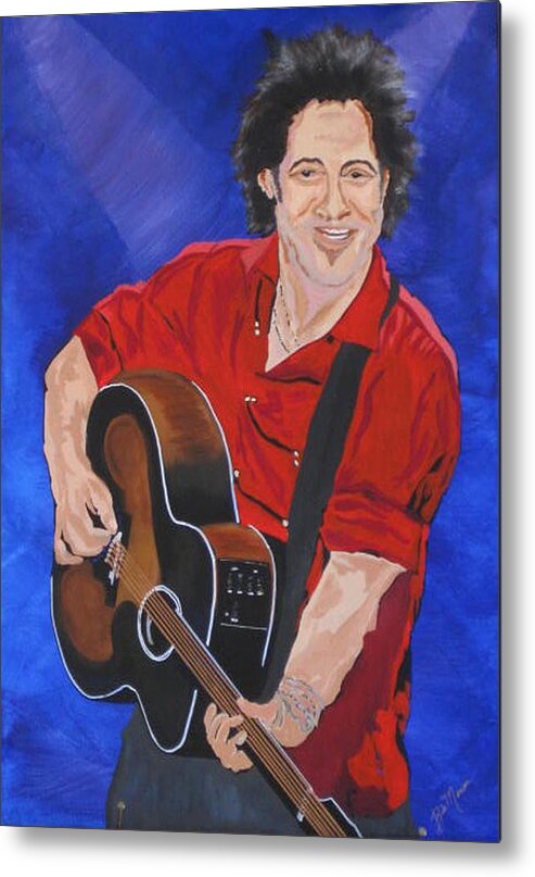 Brice Springsteen Paintings Metal Print featuring the painting Bruce Springsteen-An American Boy by Bill Manson