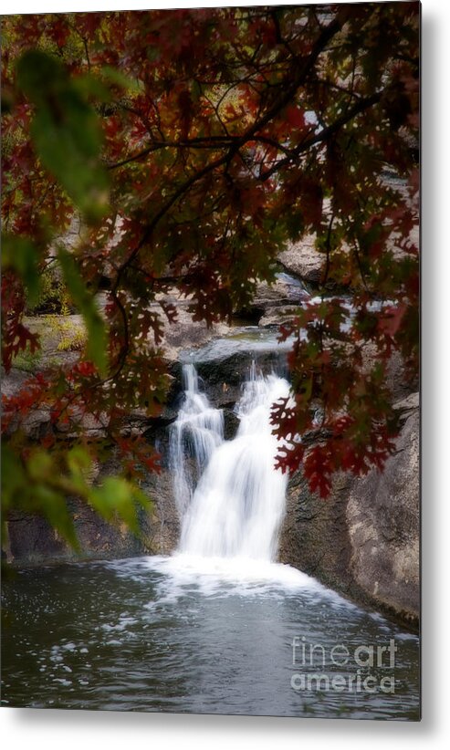 Kansas Metal Print featuring the photograph Butcher Falls in Autumn Colors by Fred Lassmann
