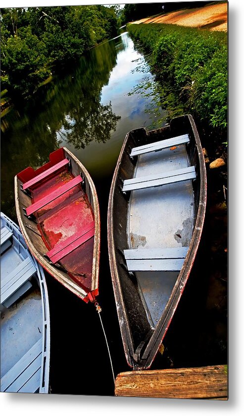 Canal Metal Print featuring the photograph C and O canal with rowboats by Bill Jonscher