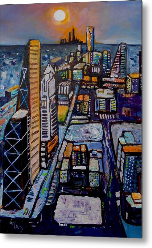 Cityscape Metal Print featuring the painting Capital City by Eric Shelton