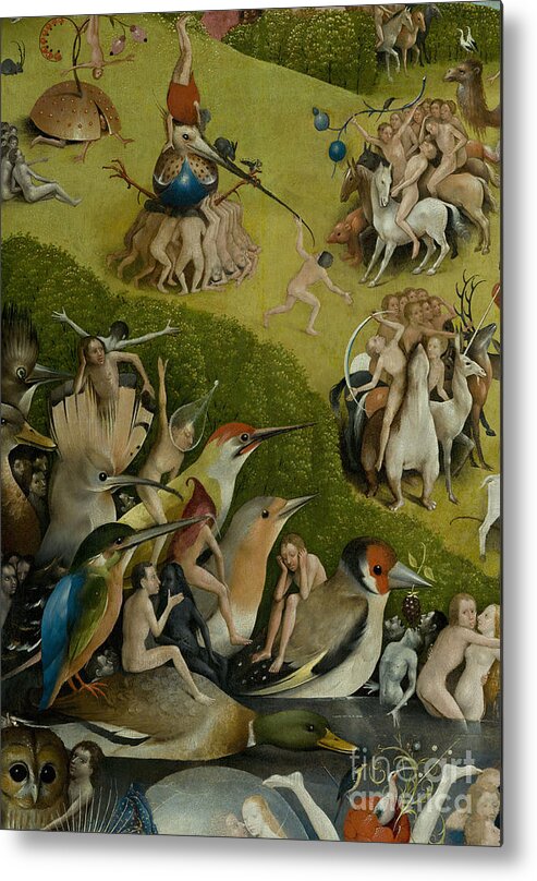 Central Panel From The Garden Of Earthly Delights Metal Print By
