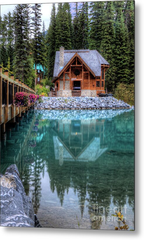 Chalet Metal Print featuring the photograph Charming Lodge Emerald Lake Yoho National Park British Columbia Canada by Wayne Moran