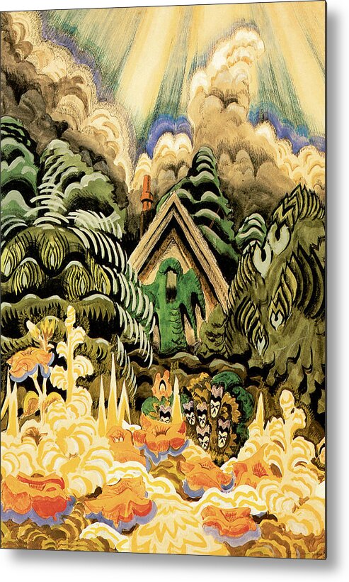 Childhood's Garden Metal Print featuring the painting Childhood's Garden by Charles Burchfield