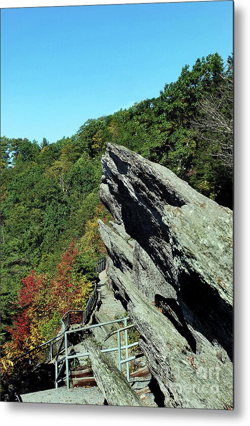 Scenic Tours Metal Print featuring the photograph Chimney Rock, Nc by Skip Willits