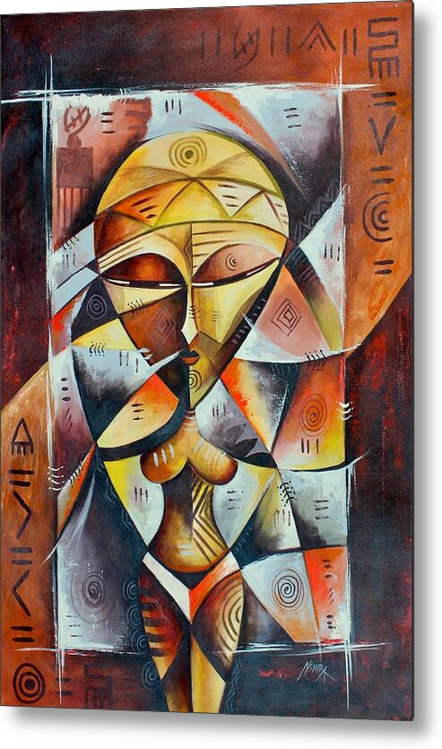 African Artists Metal Print featuring the painting Chomba by Daniel Akortia