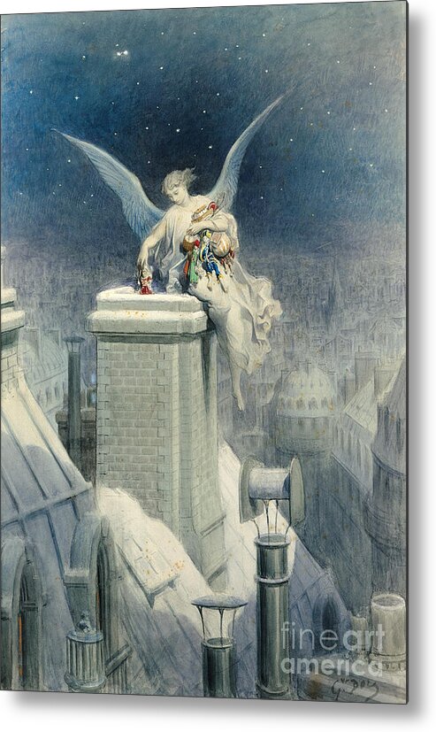 Christmas Metal Print featuring the painting Christmas Eve by Gustave Dore