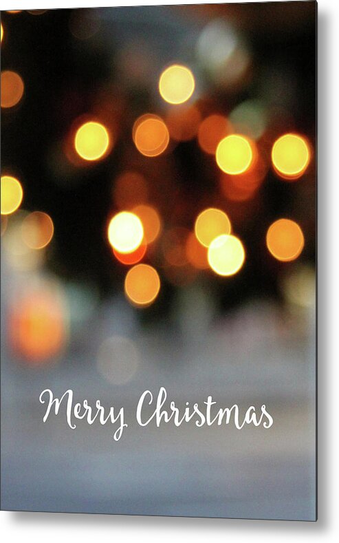 Merry Christmas Metal Print featuring the mixed media Christmas Glitter- Art by Linda Woods by Linda Woods