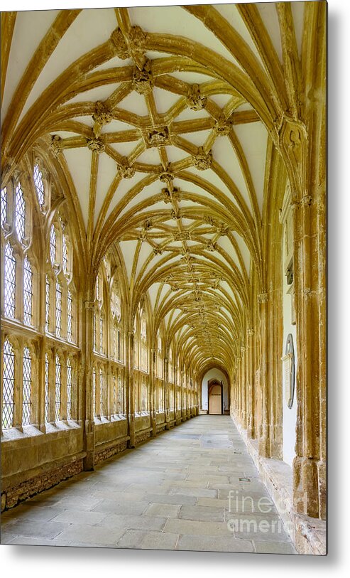 Wells Metal Print featuring the photograph Cloisters, Wells Cathedral by Colin Rayner