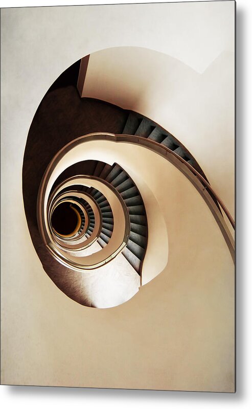Architecture Metal Print featuring the photograph Coffee and milk spiral staircase by Jaroslaw Blaminsky