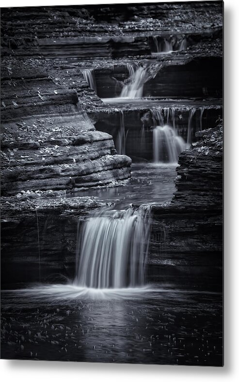 Water Metal Print featuring the photograph Coming Down Gently by Evelina Kremsdorf