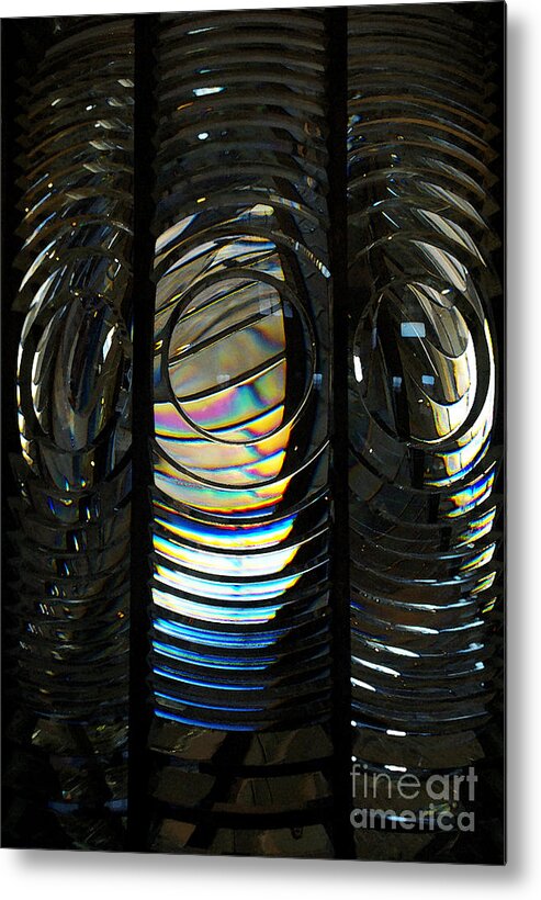 Abstract Metal Print featuring the photograph Concentric Glass Prisms - Water Color by Linda Shafer