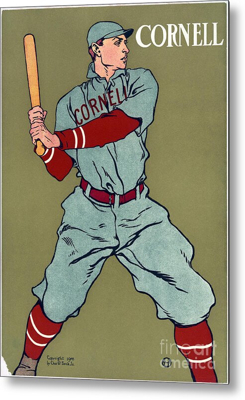 1908 Metal Print featuring the painting Cornell Baseball by Granger
