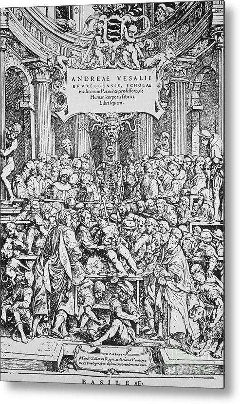History Metal Print featuring the photograph De Humani Corporis Fabrica, Vesalius by Science Source