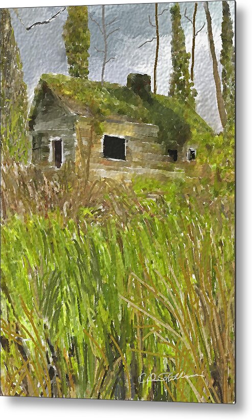 Cabin Metal Print featuring the digital art Deserted by Dale Stillman