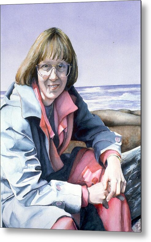 Portrait Metal Print featuring the painting Diane by Barbara Pease