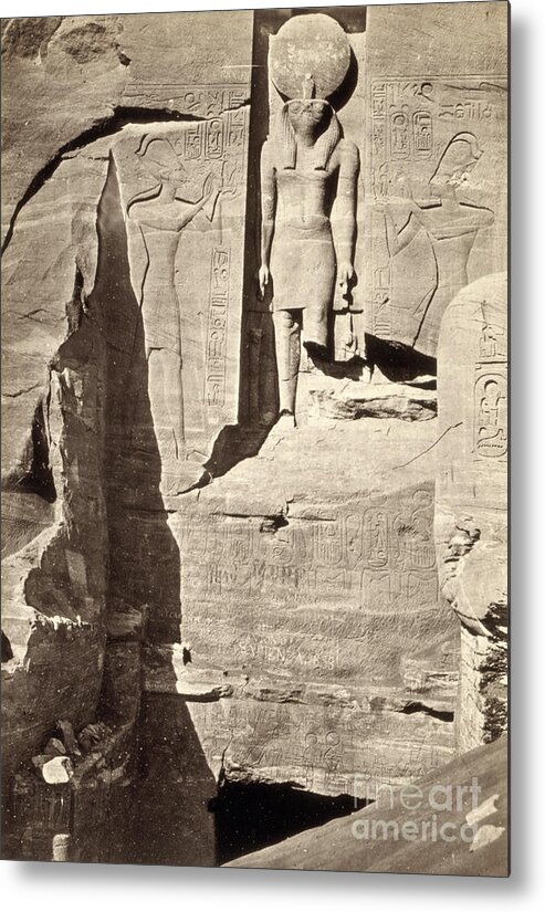 1857 Metal Print featuring the photograph Egypt, Abu Simbel, 1857. by Granger