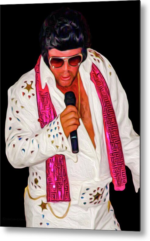 Elvis Metal Print featuring the photograph Elvis Impersonator by Erich Grant